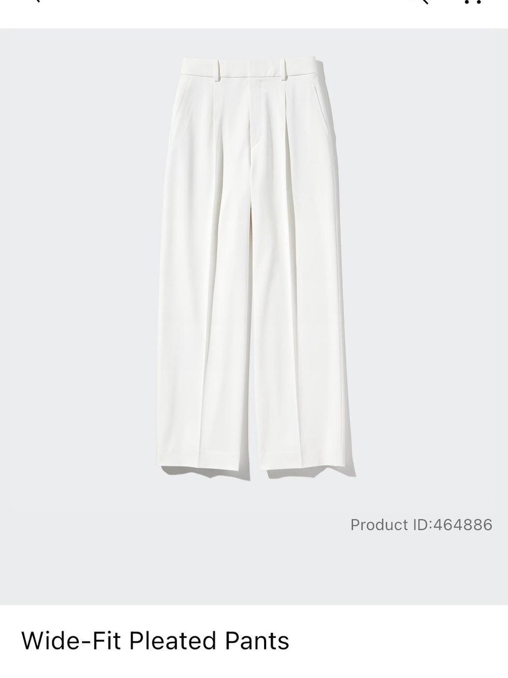 Uniqlo Wide-Fit Pleated Pants - White